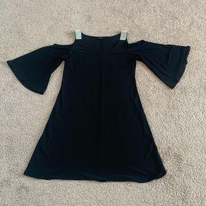 JBS Black‎ Party Dress Small with Cold Shoulder Rhinestone Detail Cocktail Party